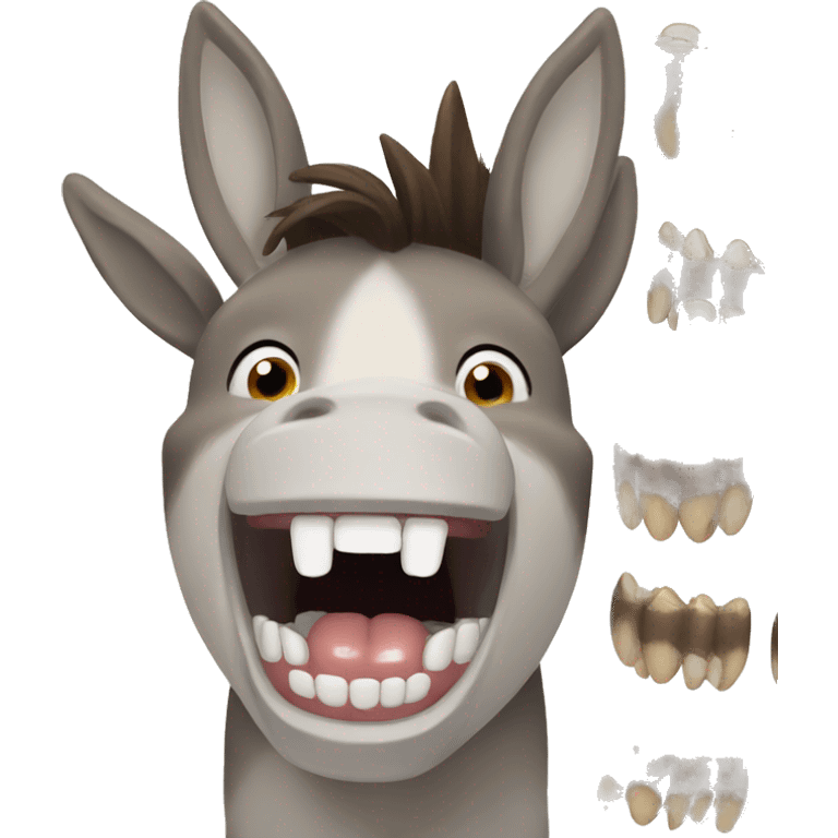 Donkey teeth  emoji