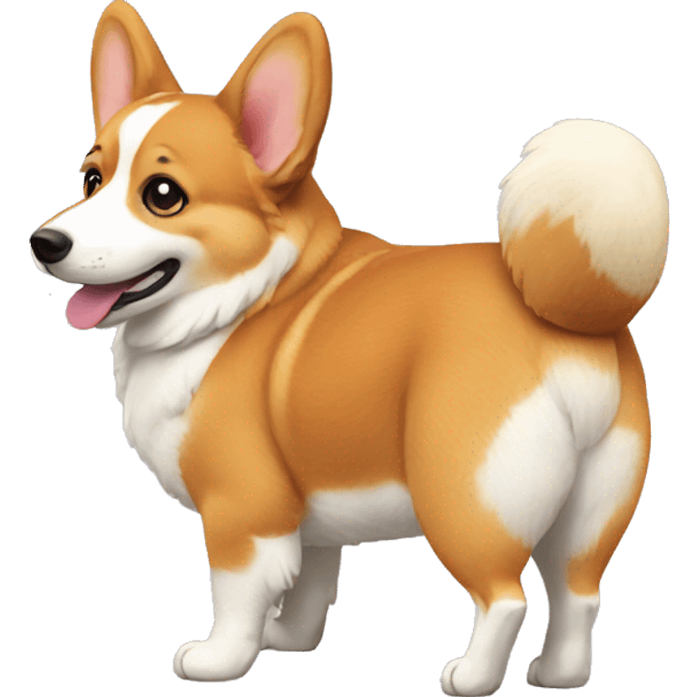 Corgi on back  emoji