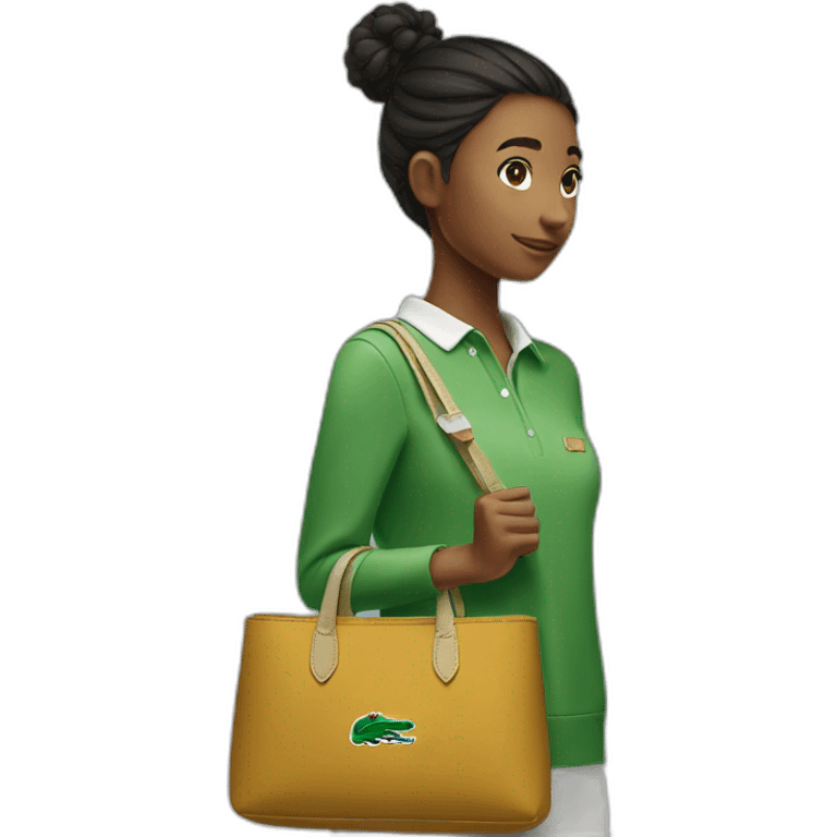 Lacoste bag girl emoji