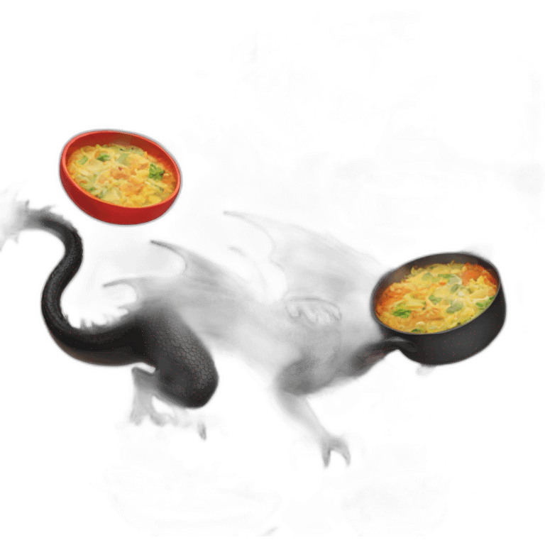 black dragon cooking emoji