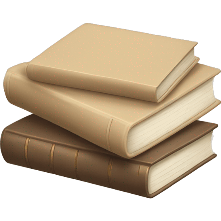 a beige stack of books emoji