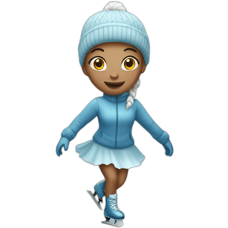 A woman ice skating emoji