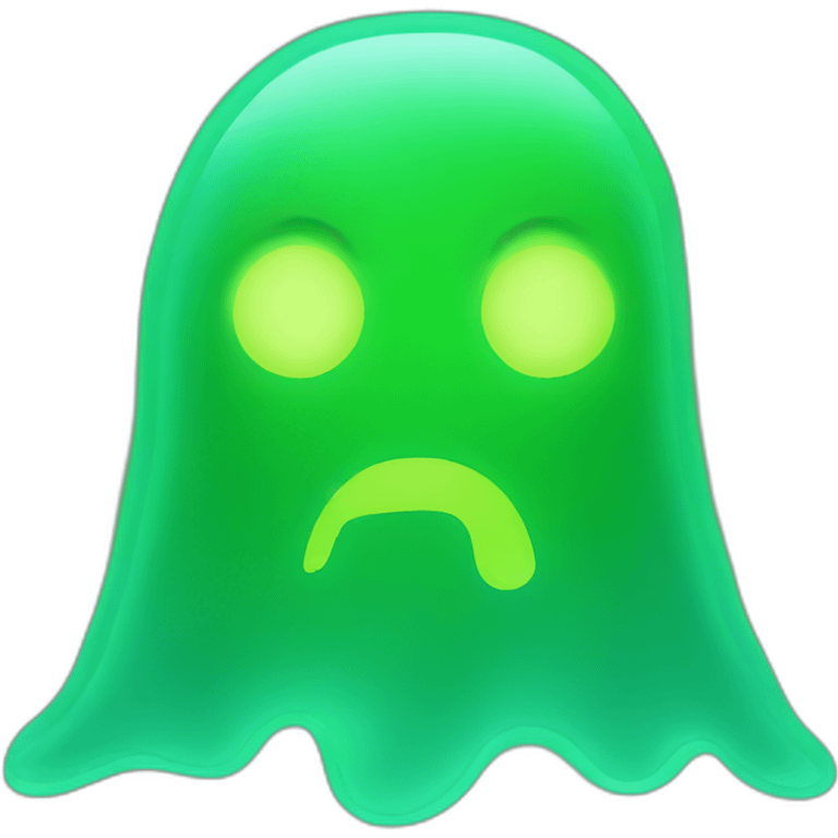 neon green ghost emoji