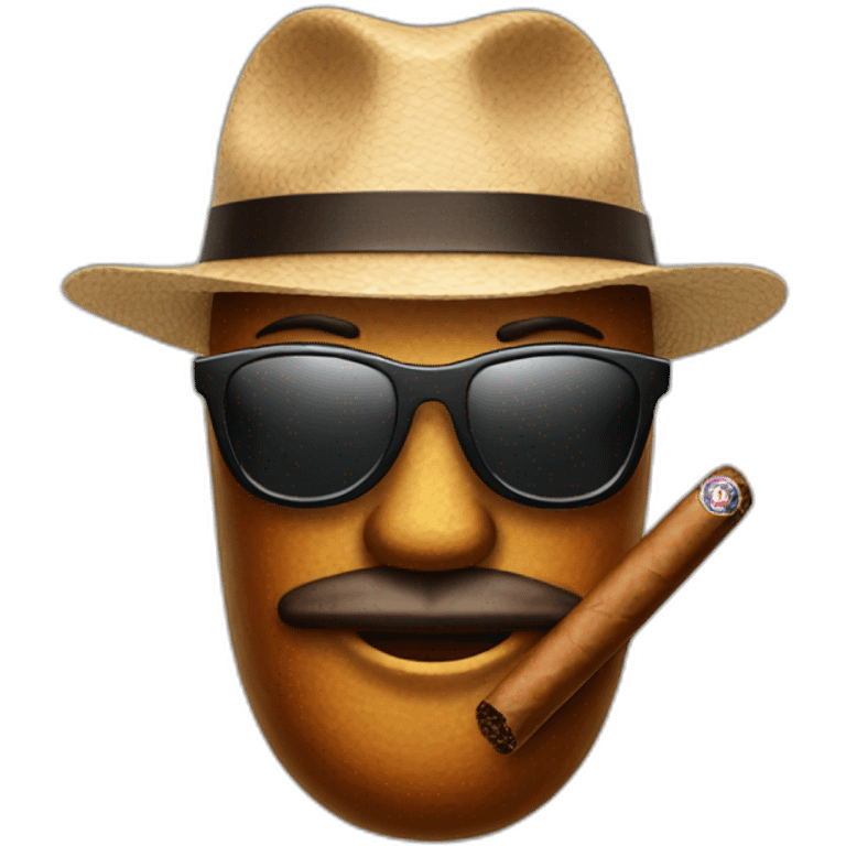 Joint cigar with sunglasses emoji