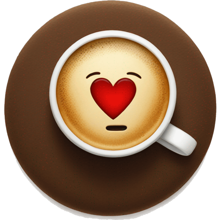 Coffee with heart emoji