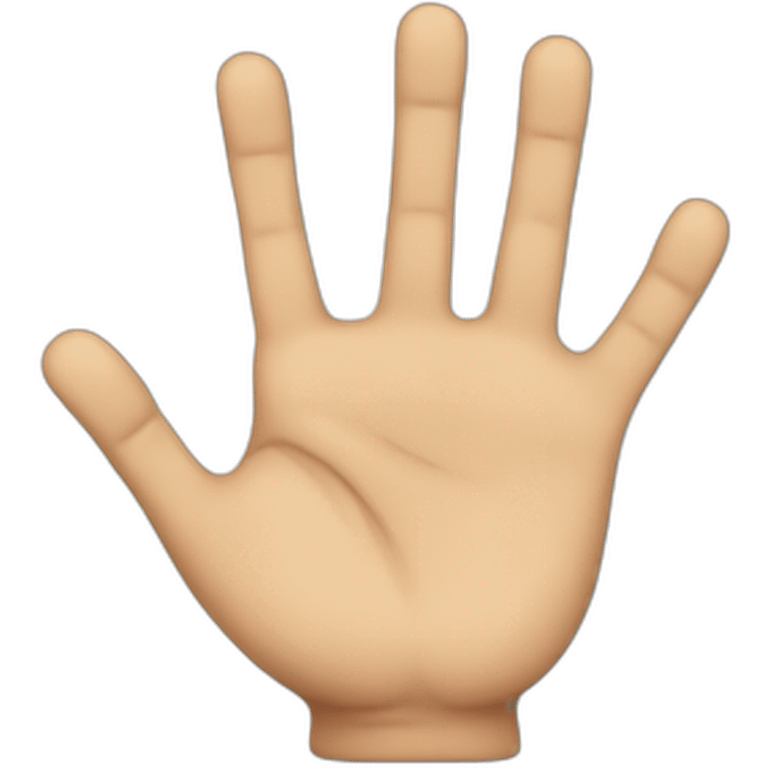 hand with four fingers emoji