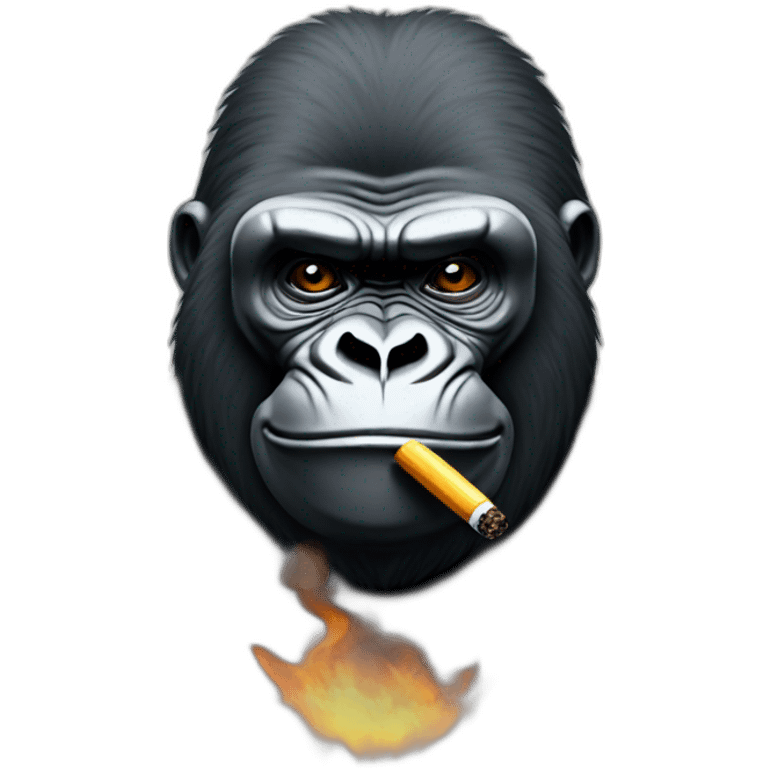 A gorilla in smoking emoji