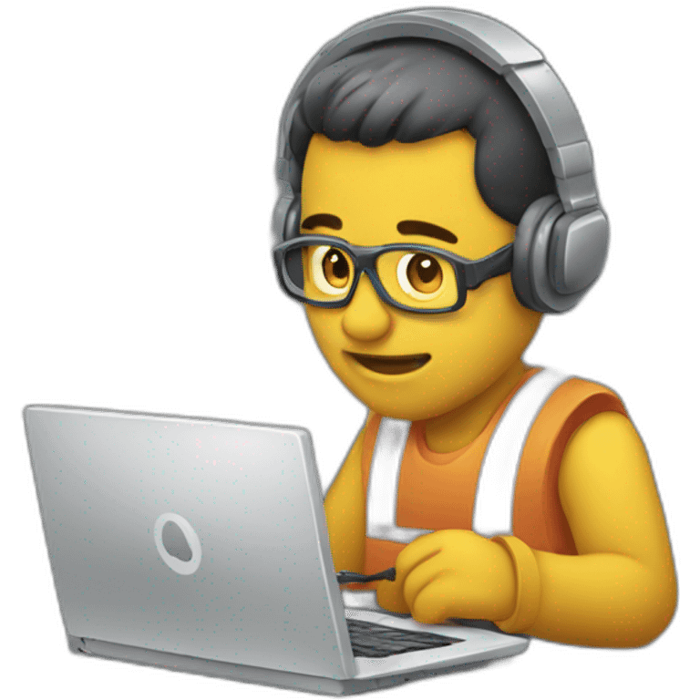 trabajando con computadora emoji