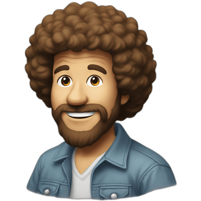 bob ross painting emoji