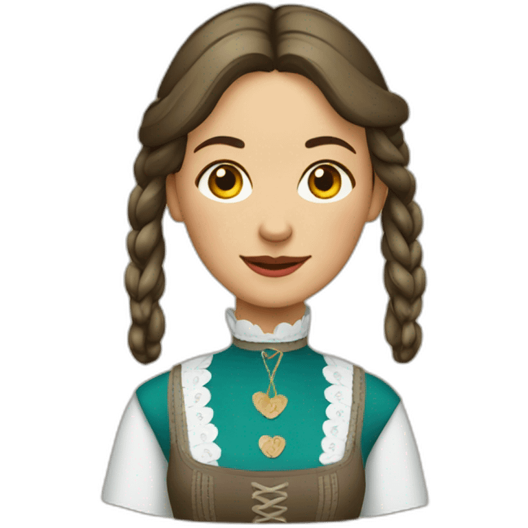 Traditionnal folklorik switzerland woman emoji