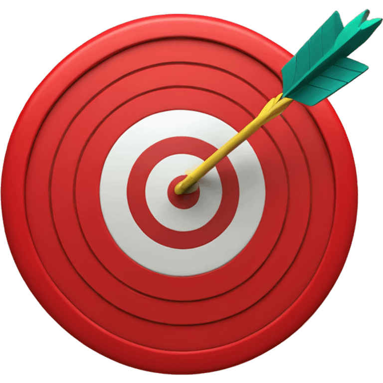 Red 3d Target with arrow emoji