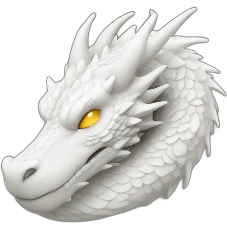 white dragon sleeps emoji