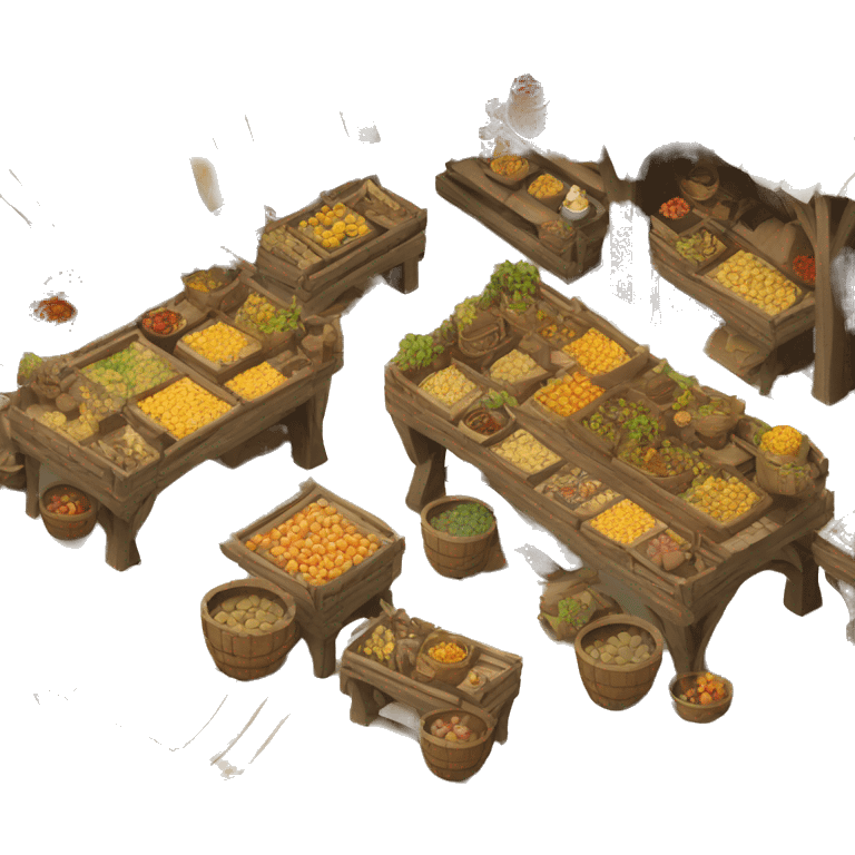 medieval marketplace isometric  emoji