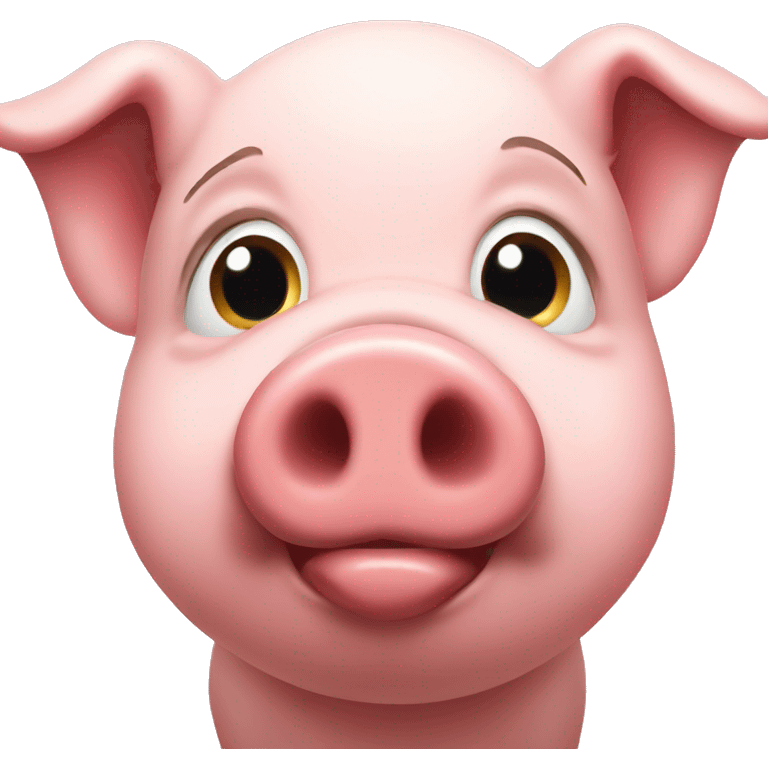 Pig giving a kiss emoji