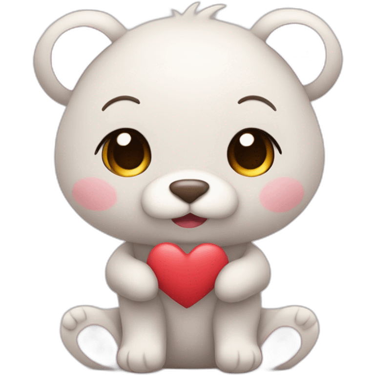 Un doudou avec un coeur emoji