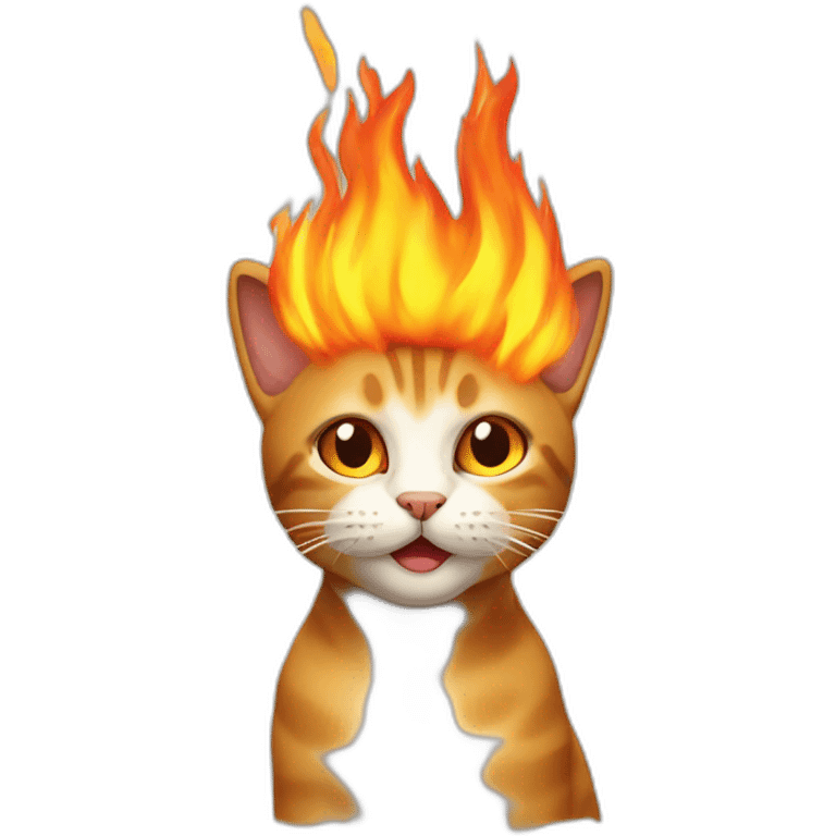 Cat on fire emoji