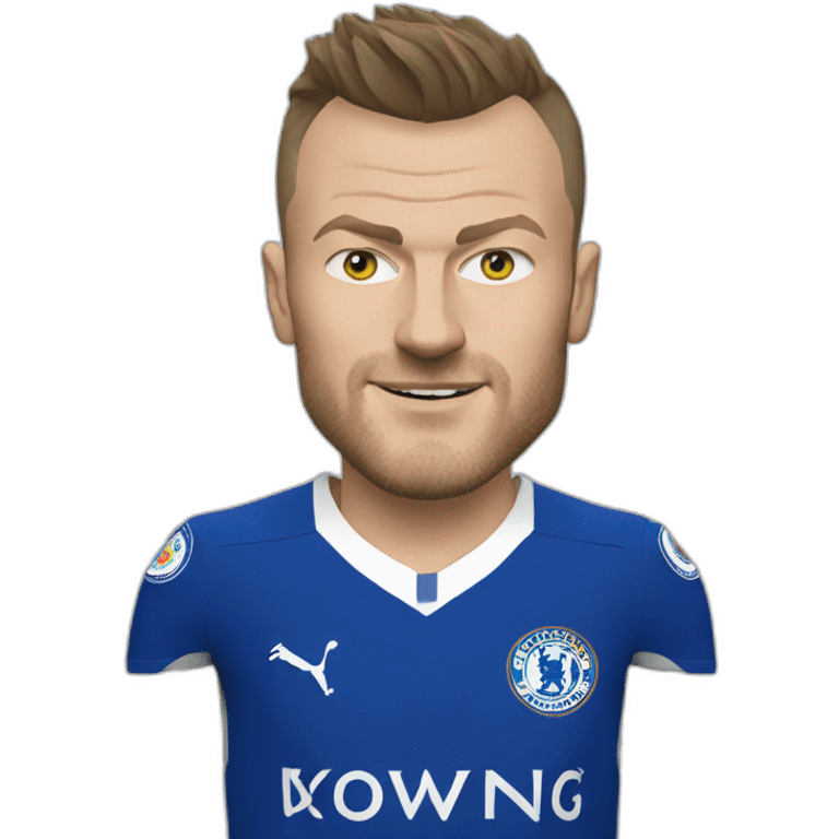 Jamie Vardy in a Leicester kit emoji