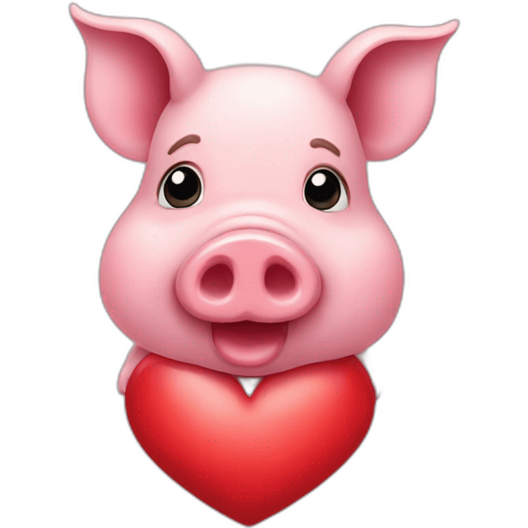 pig with heart emoji