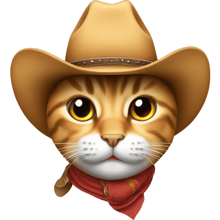 cat with a cowboy hat emoji