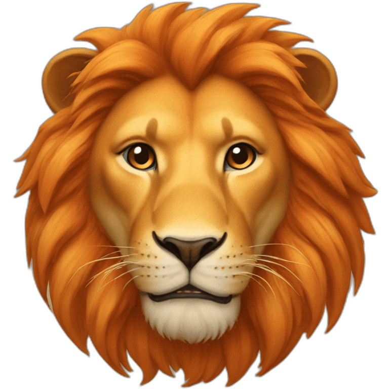 Orange lion emoji