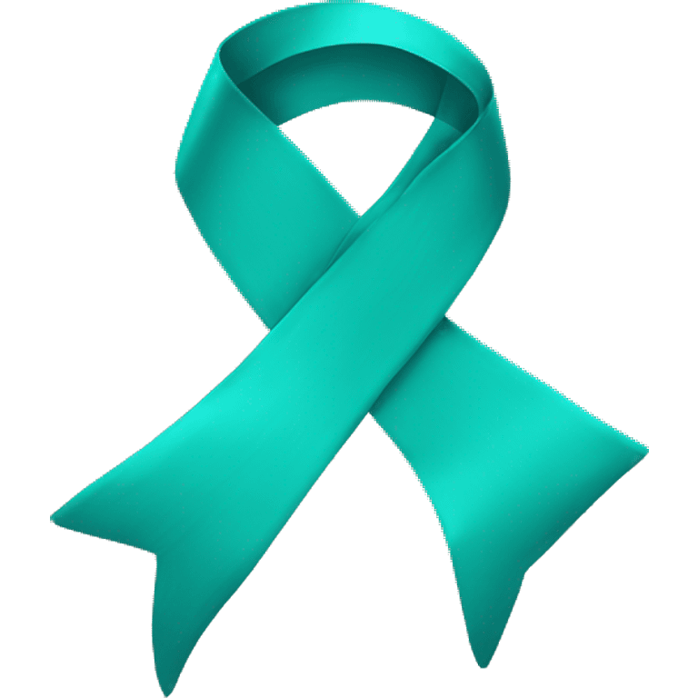 Teal ribbon emoji