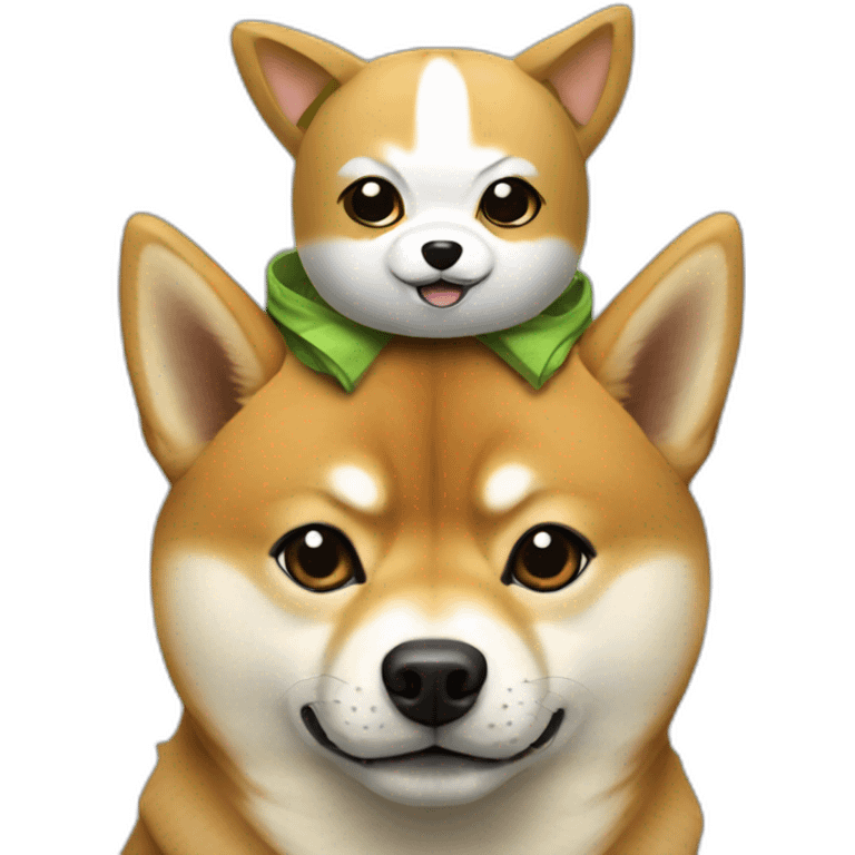 shiba inu with yoda from star wars emoji