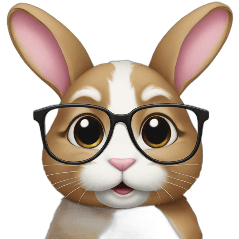 bunny with glasses emoji