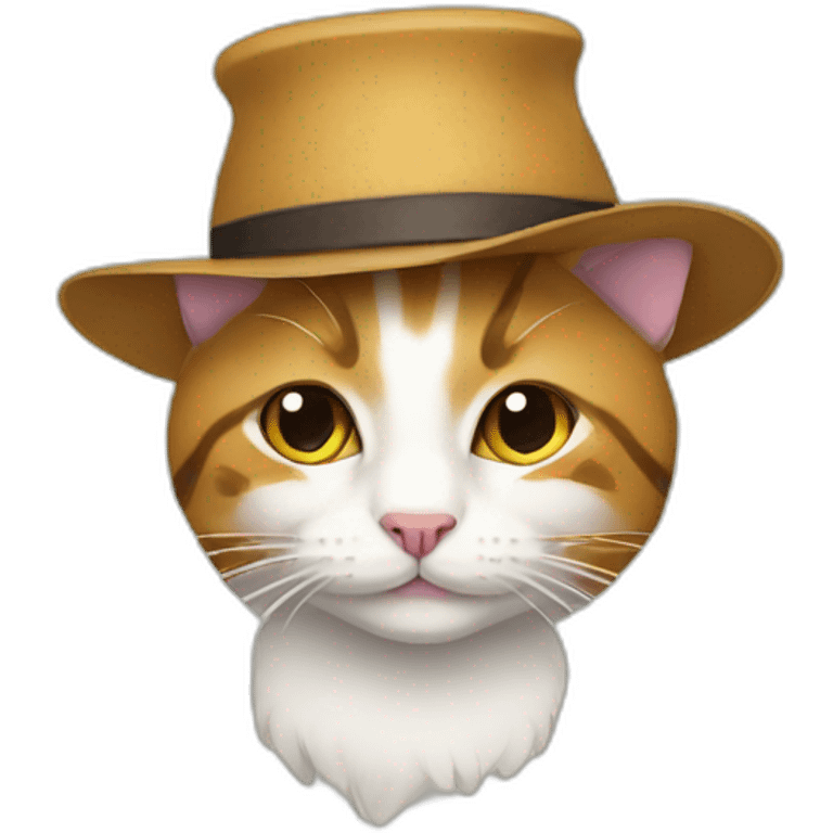 Begal cat with a hat emoji