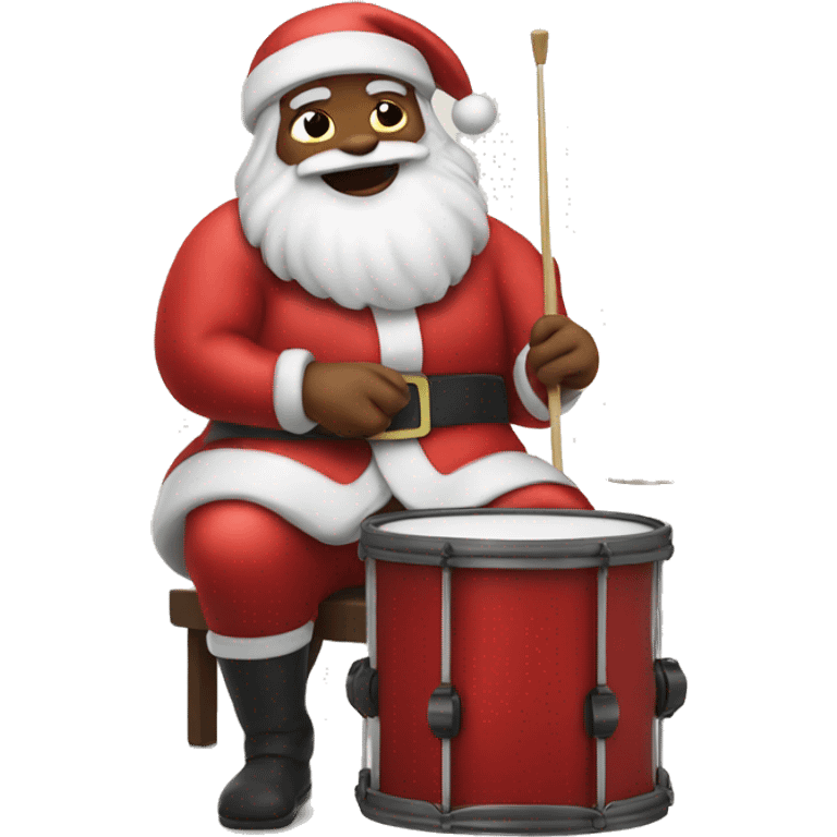 Santa playing the drums emoji