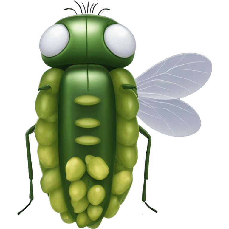 A fly with pickles as wings emoji