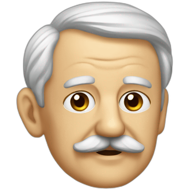 Old president of spain monocle and mustache  emoji