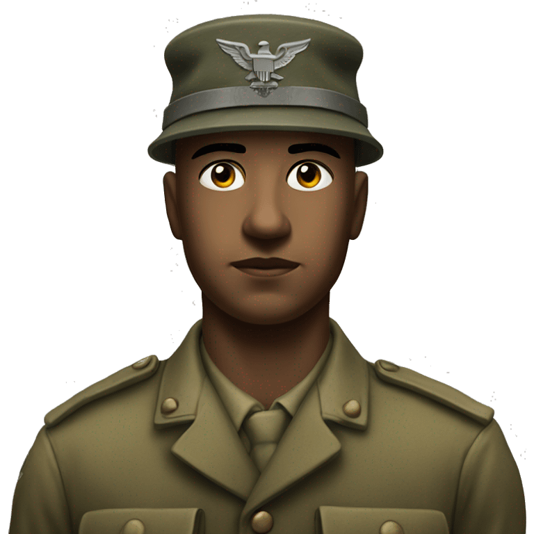 photorealistic serious soldier WW2 emoji