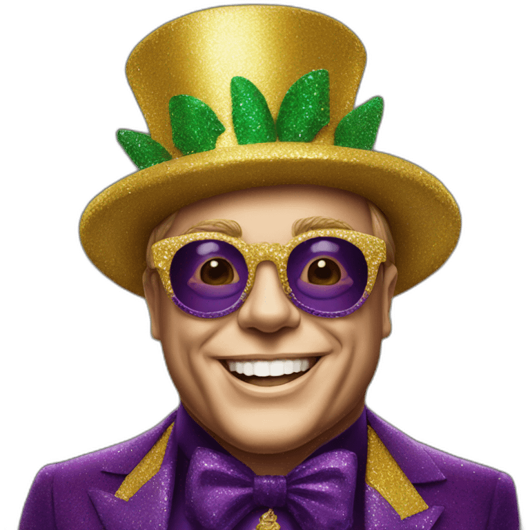 elton john mardi gras emoji