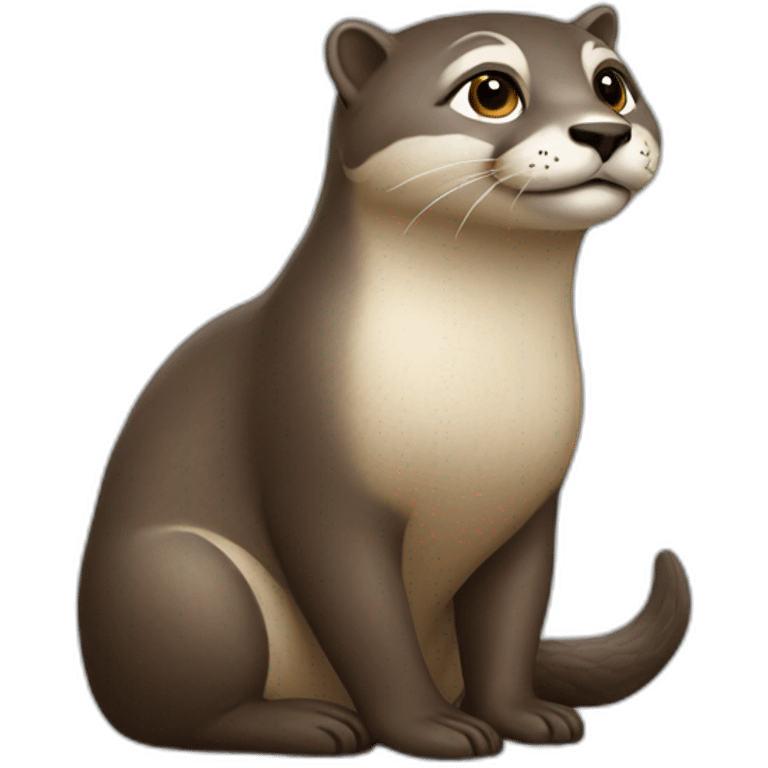 Chat sur une loutre emoji