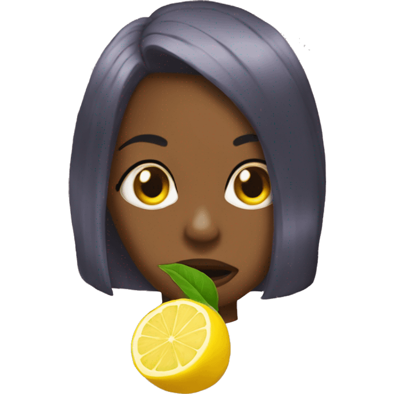 azaelia banks sucking on a lemon emoji