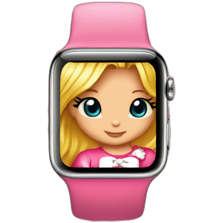 Pink hello kitty Apple Watch with Britney Spears in wallpaper  emoji