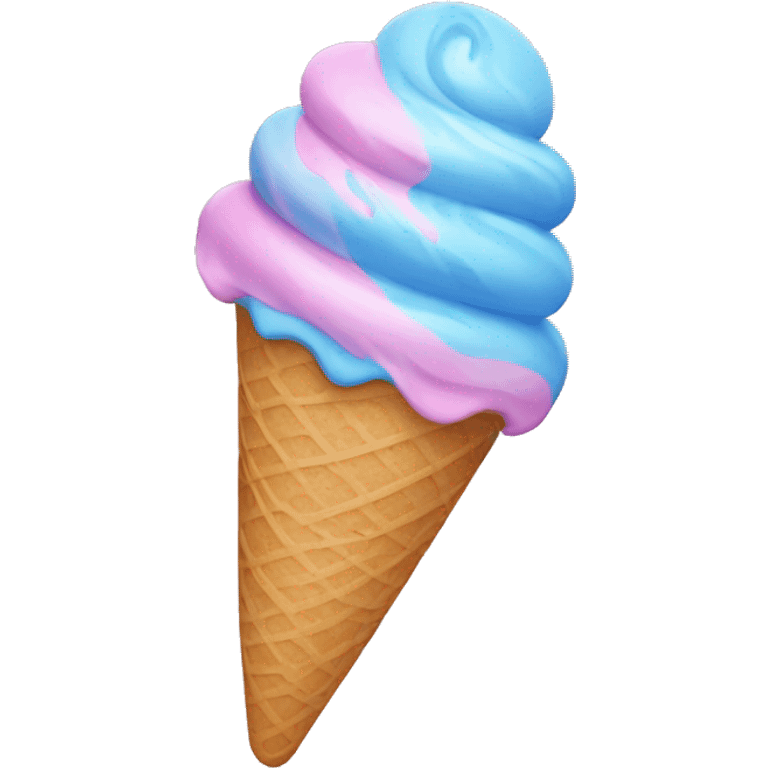 pink and blue ice cream swirl emoji