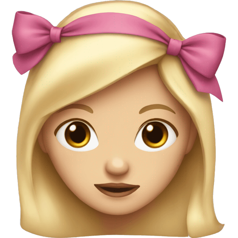 girl with a bow blonde emoji