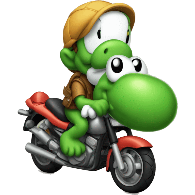 yoshi auf motorrad emoji