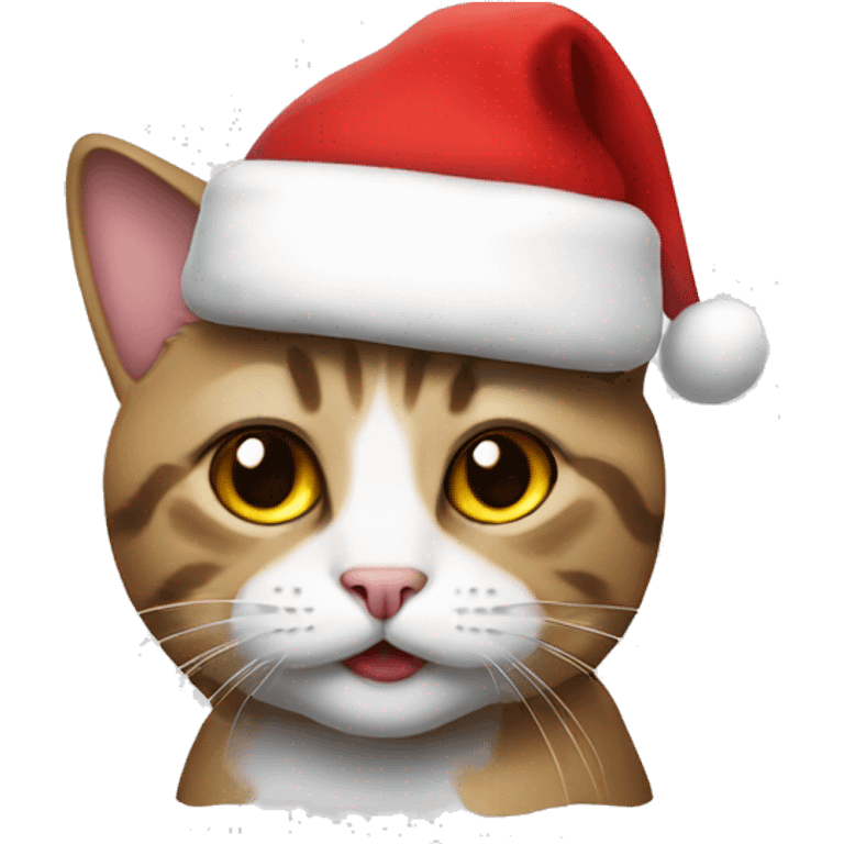 Cat with Santa hat emoji