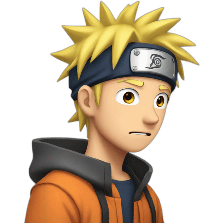 Goofy naruto sad emoji