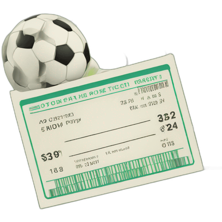 ticket for a soccer match emoji