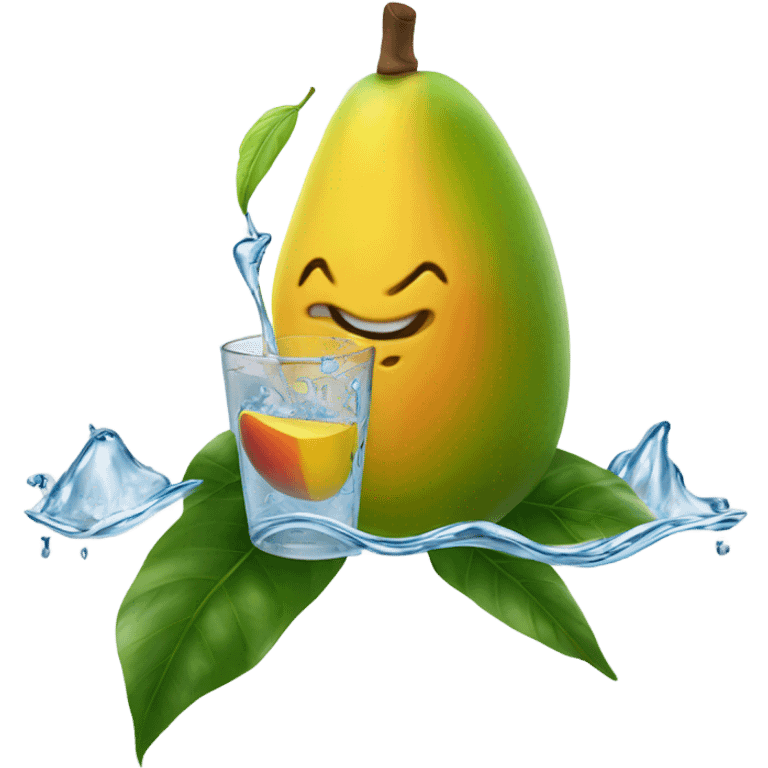 A mango on his winter arc drinking still water  emoji