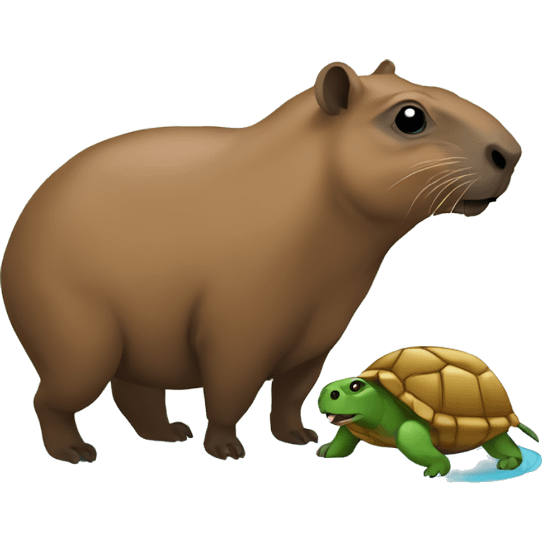 capibara over turtle  emoji