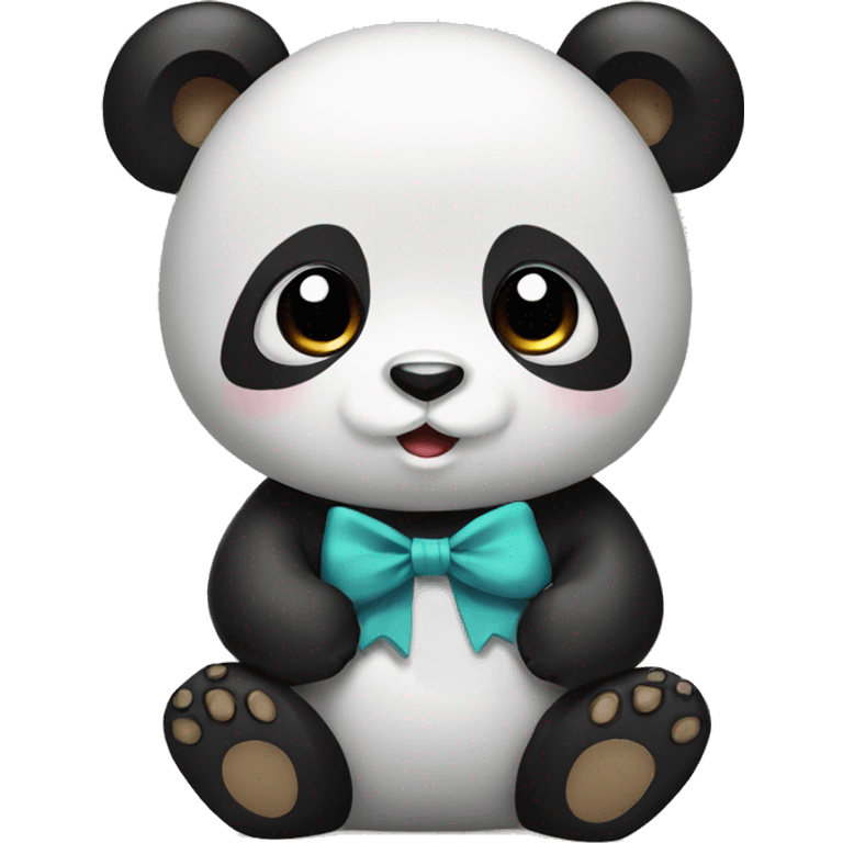  Panda with bow emoji