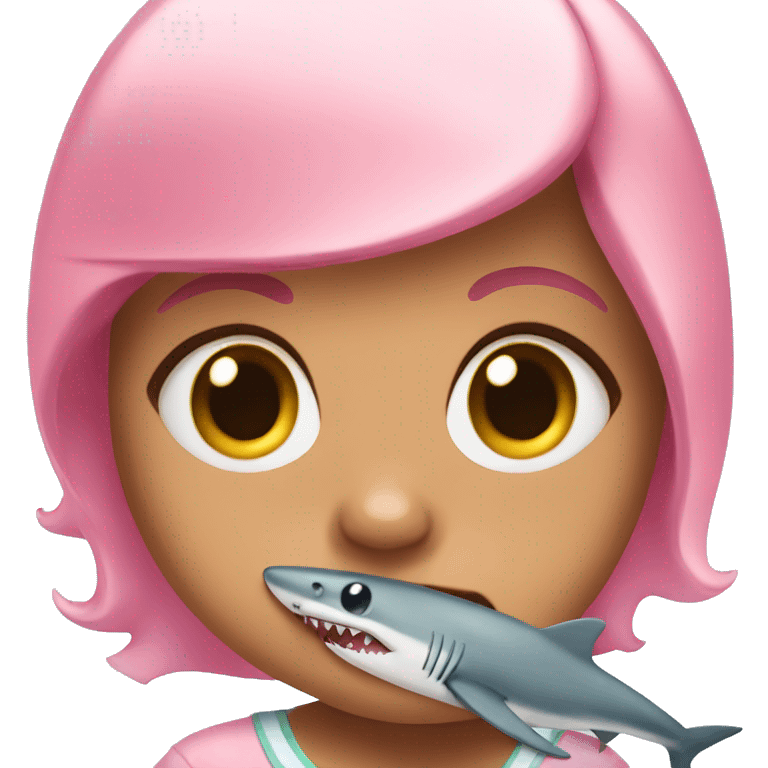 Baby girl shark emoji