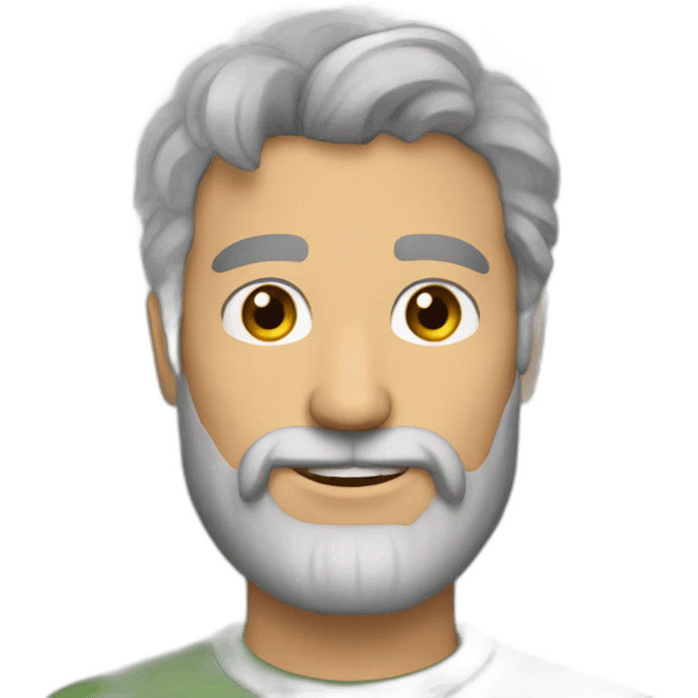 man-hair-gray-short-beard-gray emoji