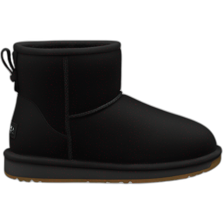 All Black mini ugg boots emoji