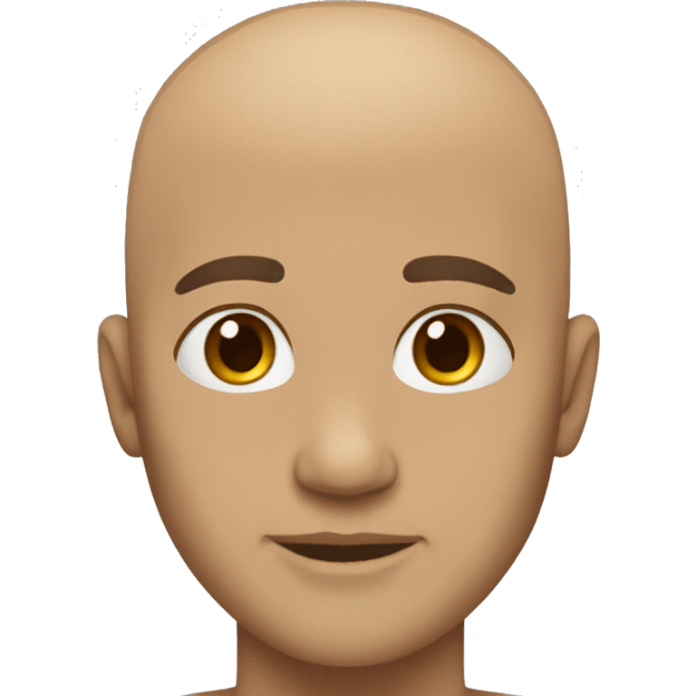 Bald medium skin tone  emoji