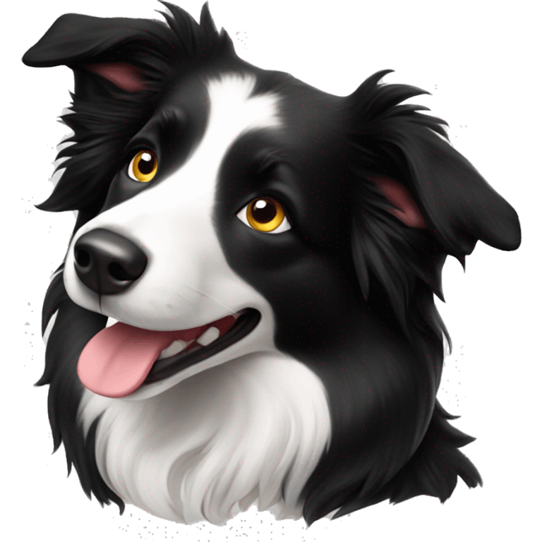 border collie say hi emoji